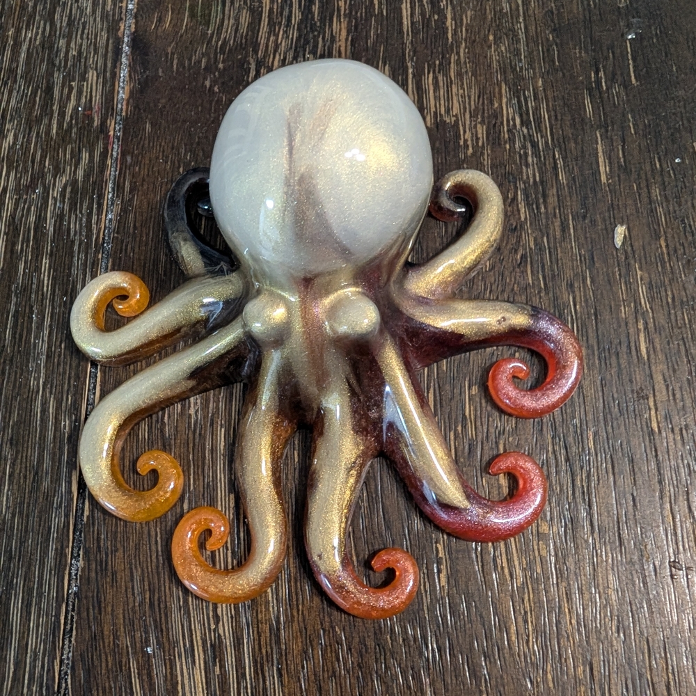 Colorful Ceramic Octopus Figurine